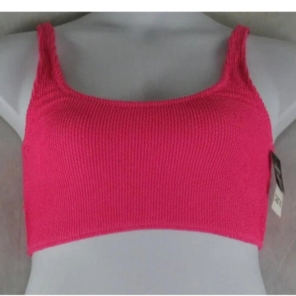 NWT Bar III Women's Bralette Bikini Top Swimsuit, Candy Kiss Pink, Large